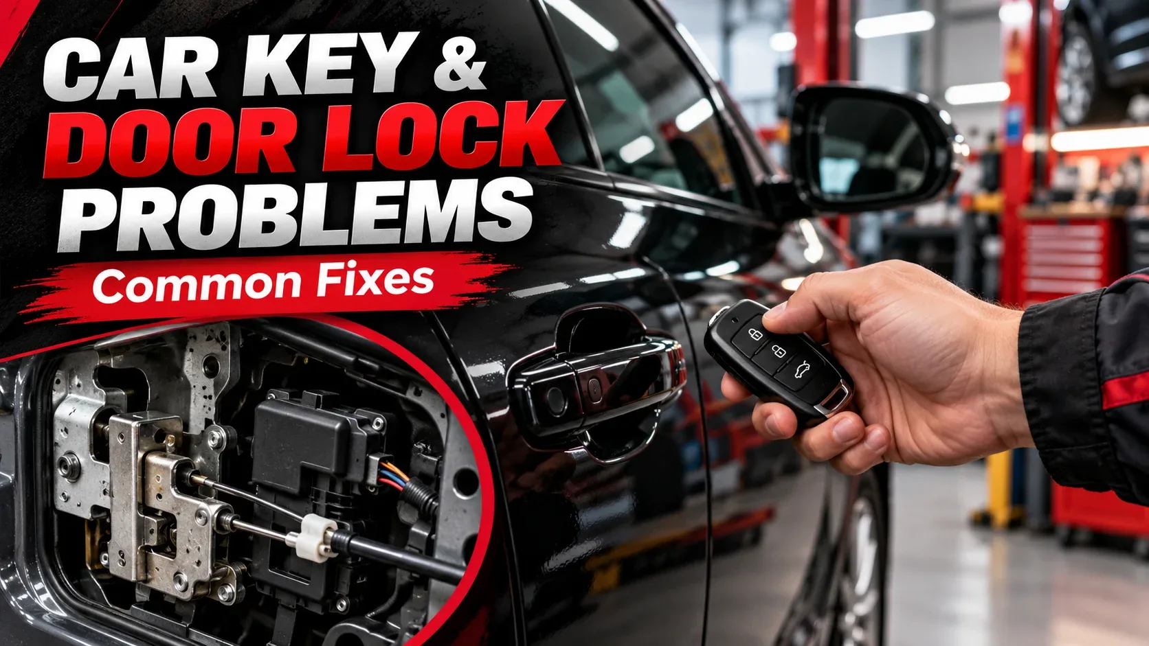 Car key and door lock problems common fixes overview with key fob and car door