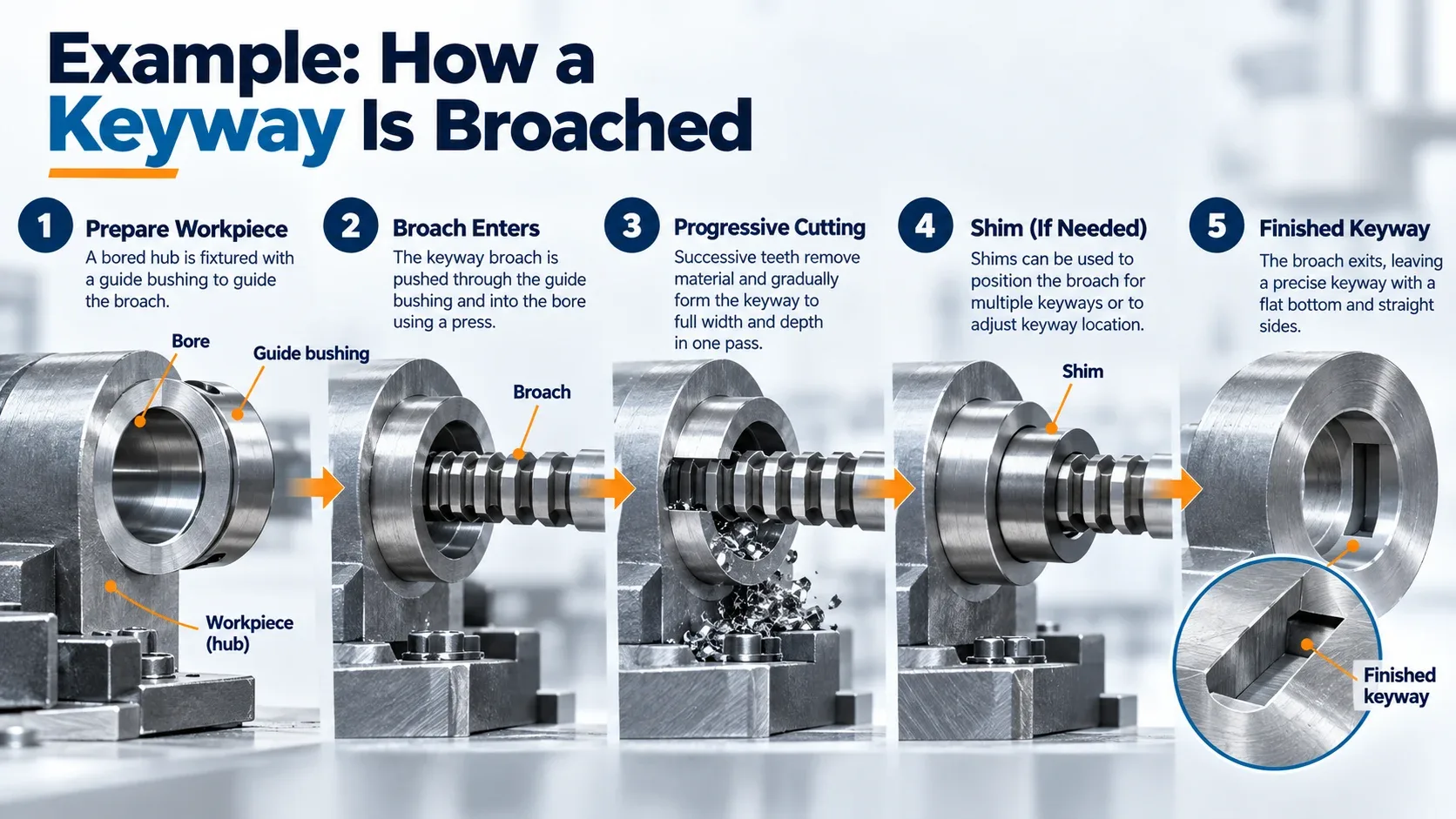 How a keyway is broached