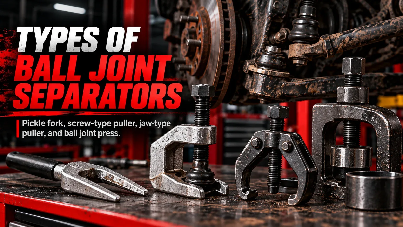 Different types of ball joint separator tools