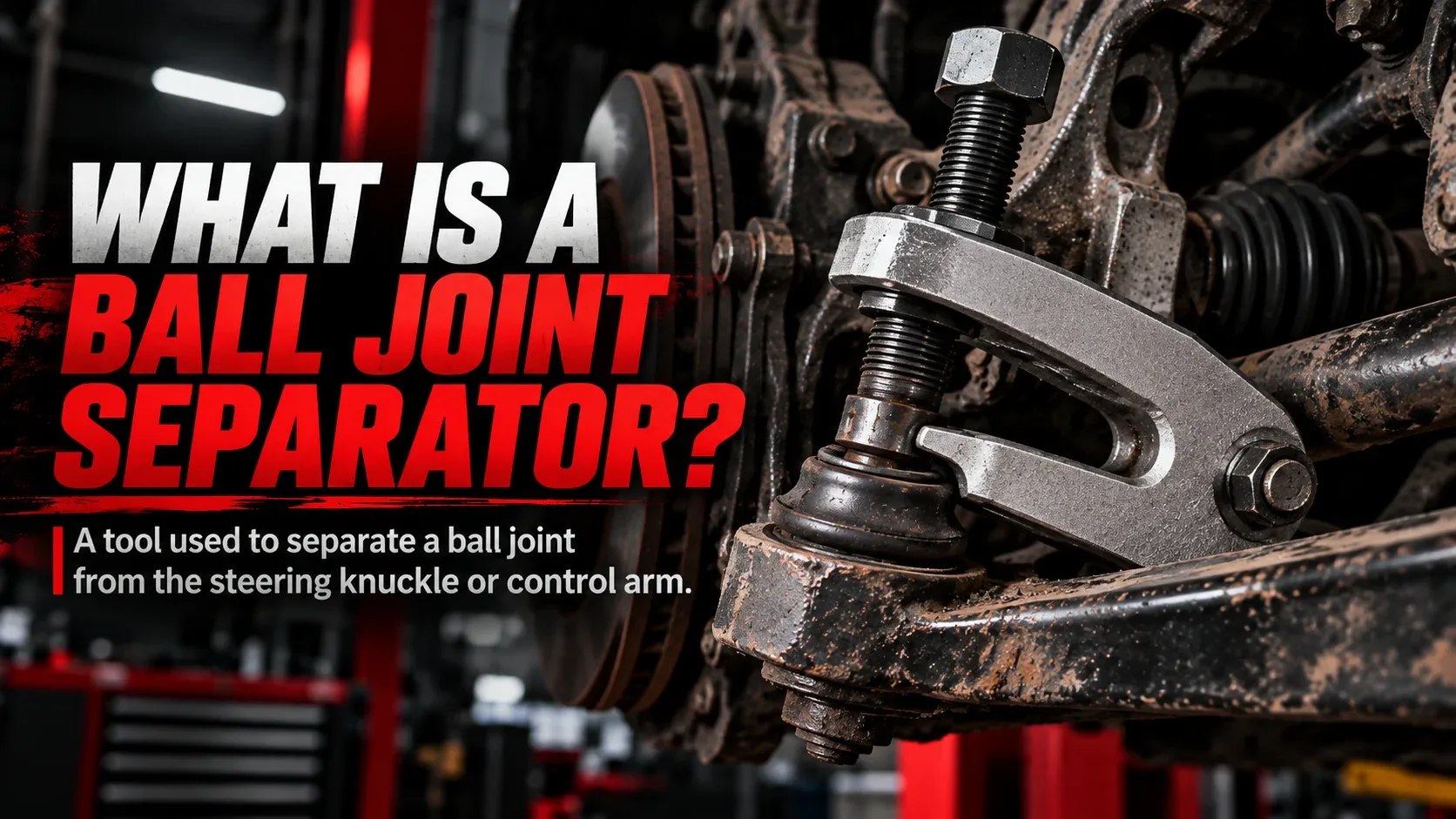 Ball joint separator tool and tapered ball joint connection