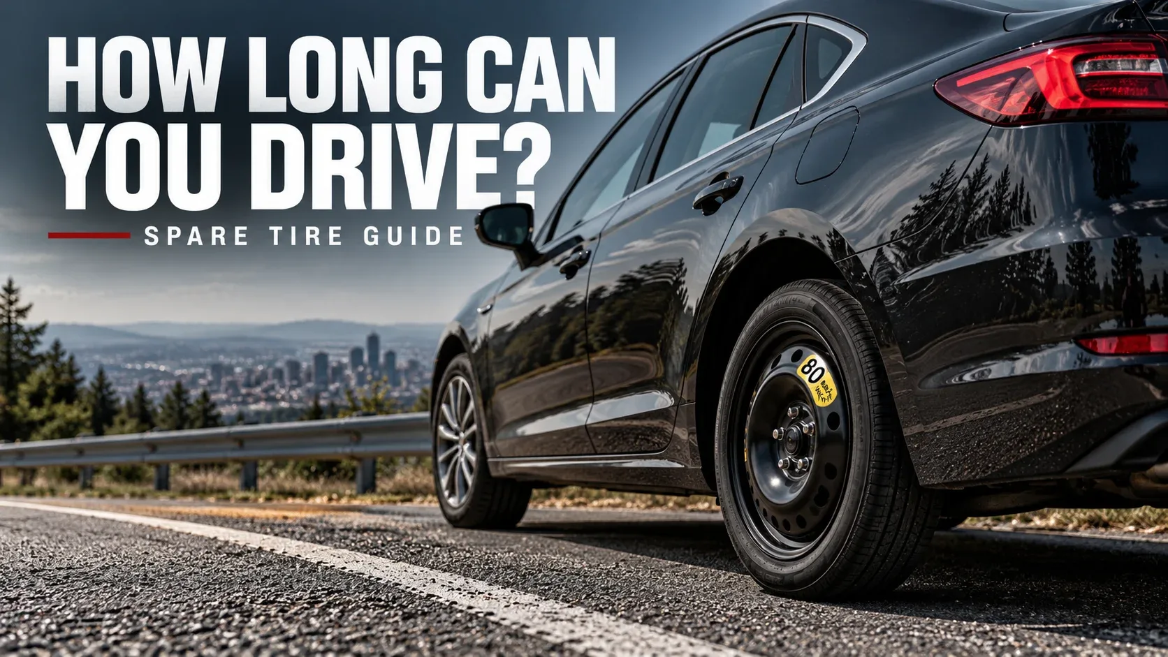 How long can you drive on a spare tire: vehicle with compact emergency spare