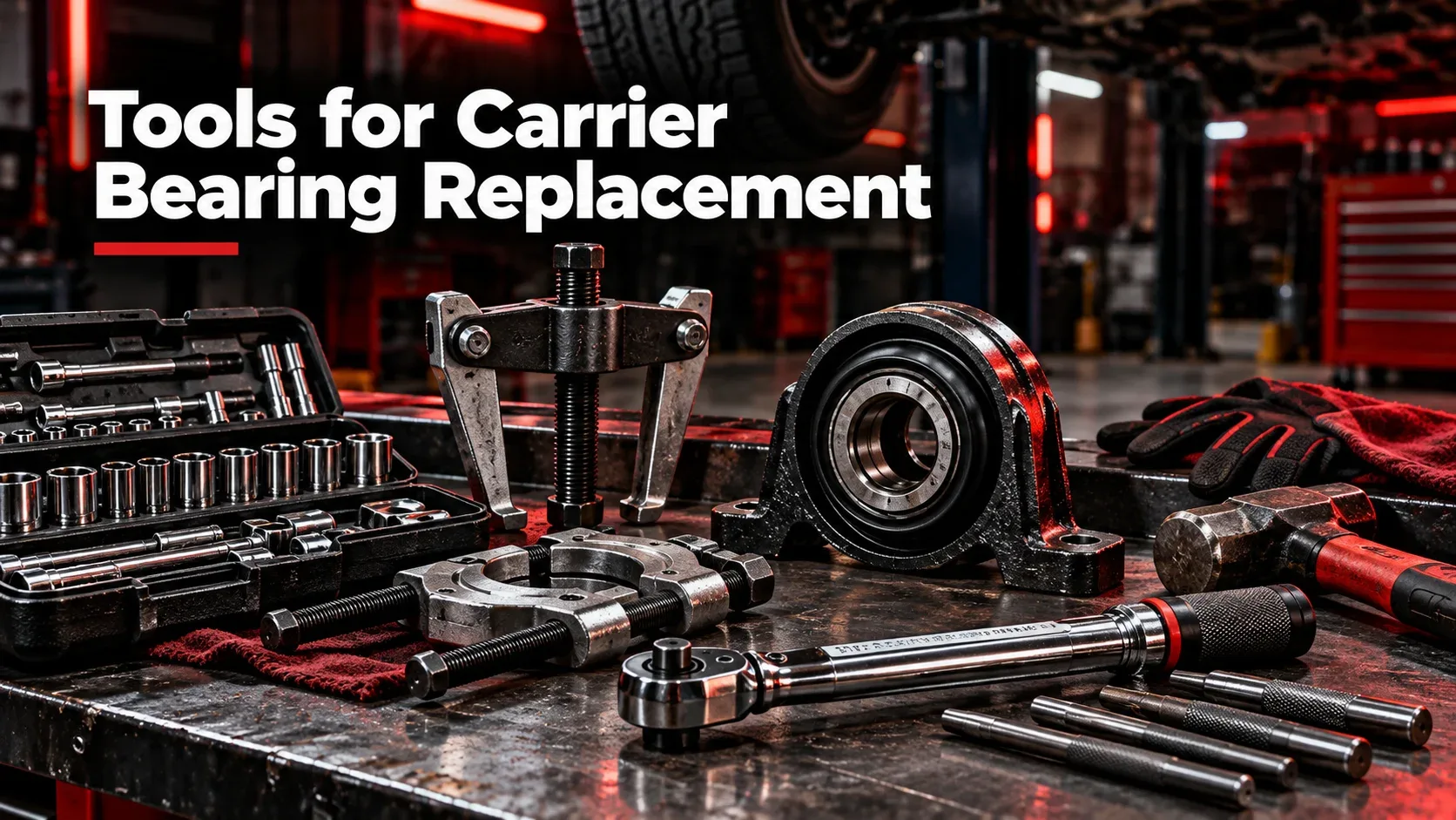 Tools used for carrier bearing replacement