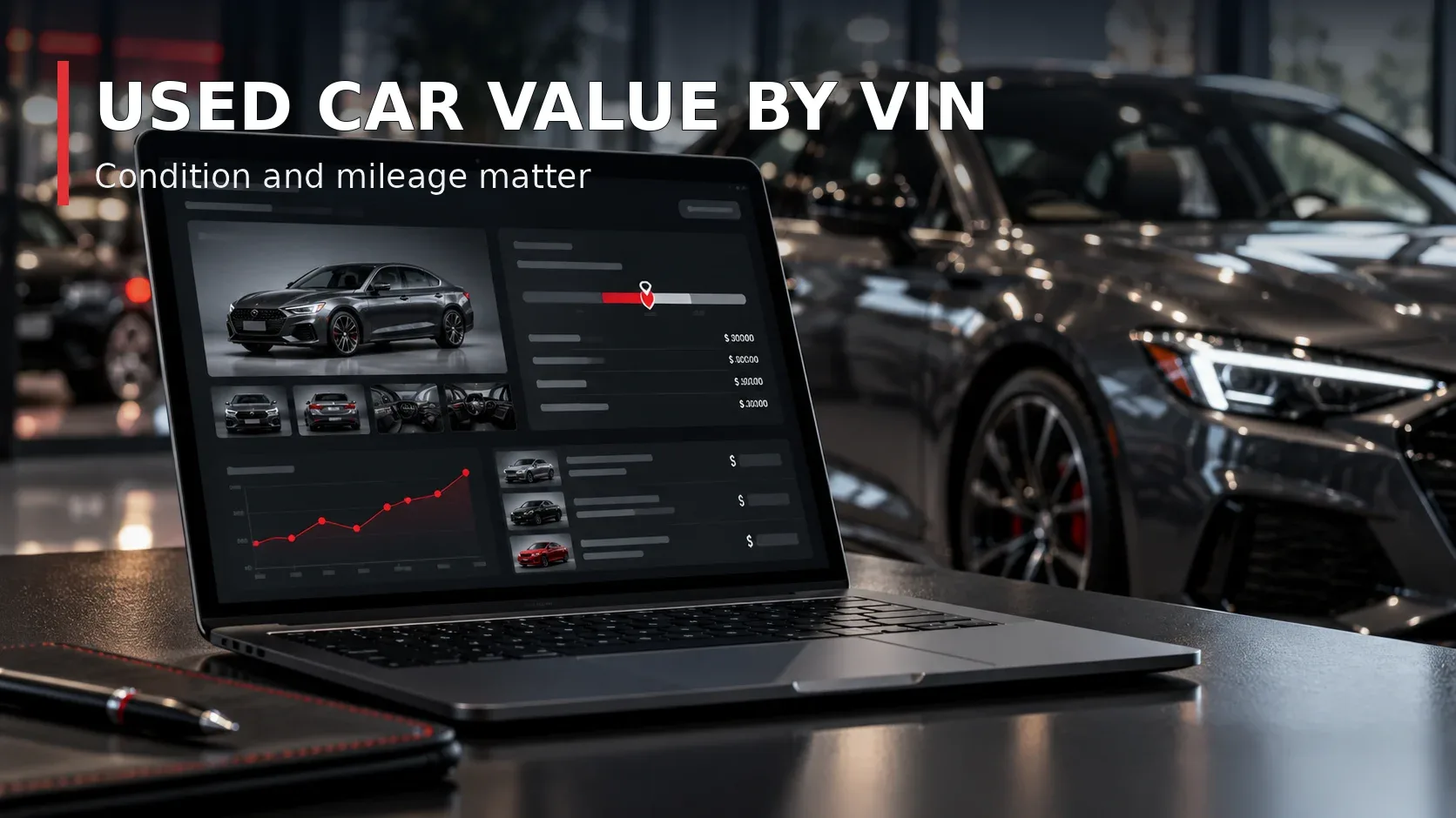Used car valuation research by VIN and market data