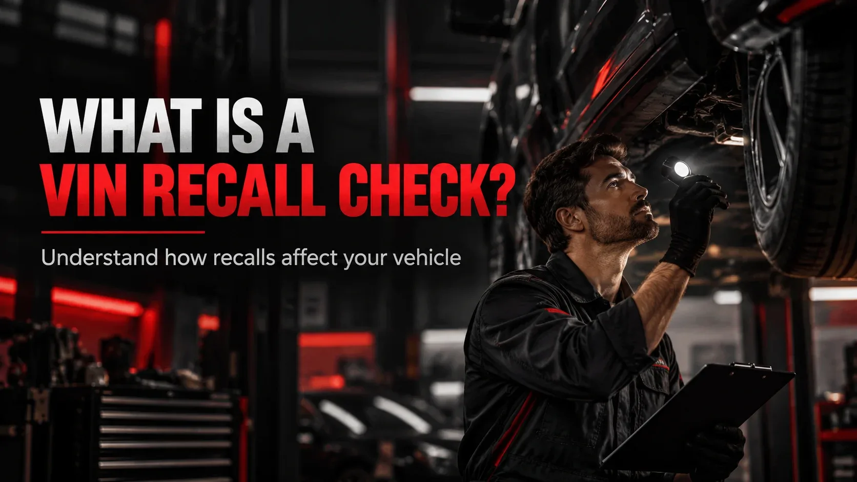 What is a VIN recall check — mechanic inspecting vehicle safety