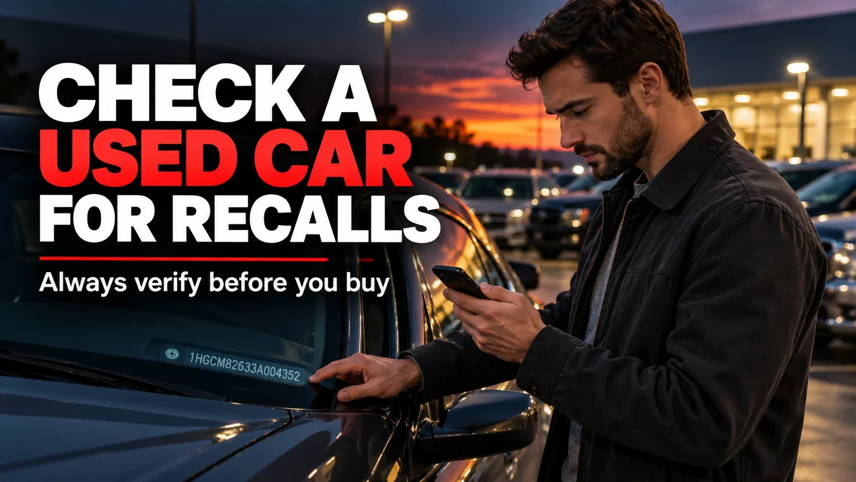 Checking a used car for recalls before buying