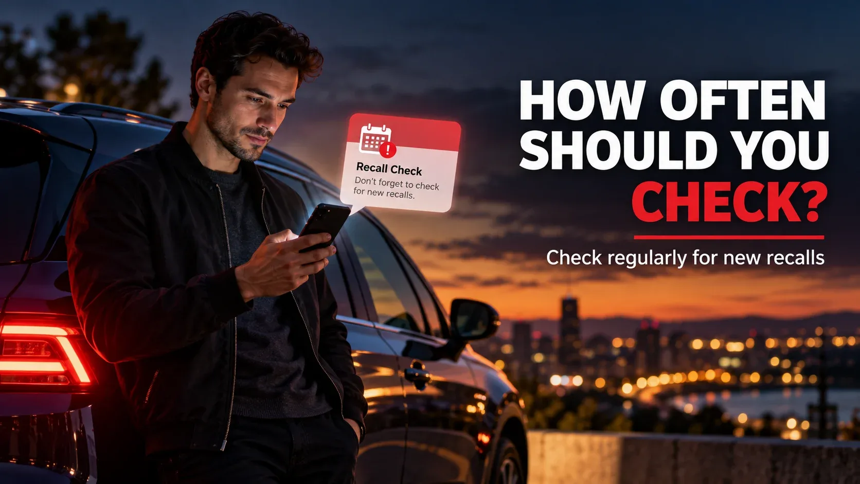 How often to check for vehicle recalls — smartphone reminder