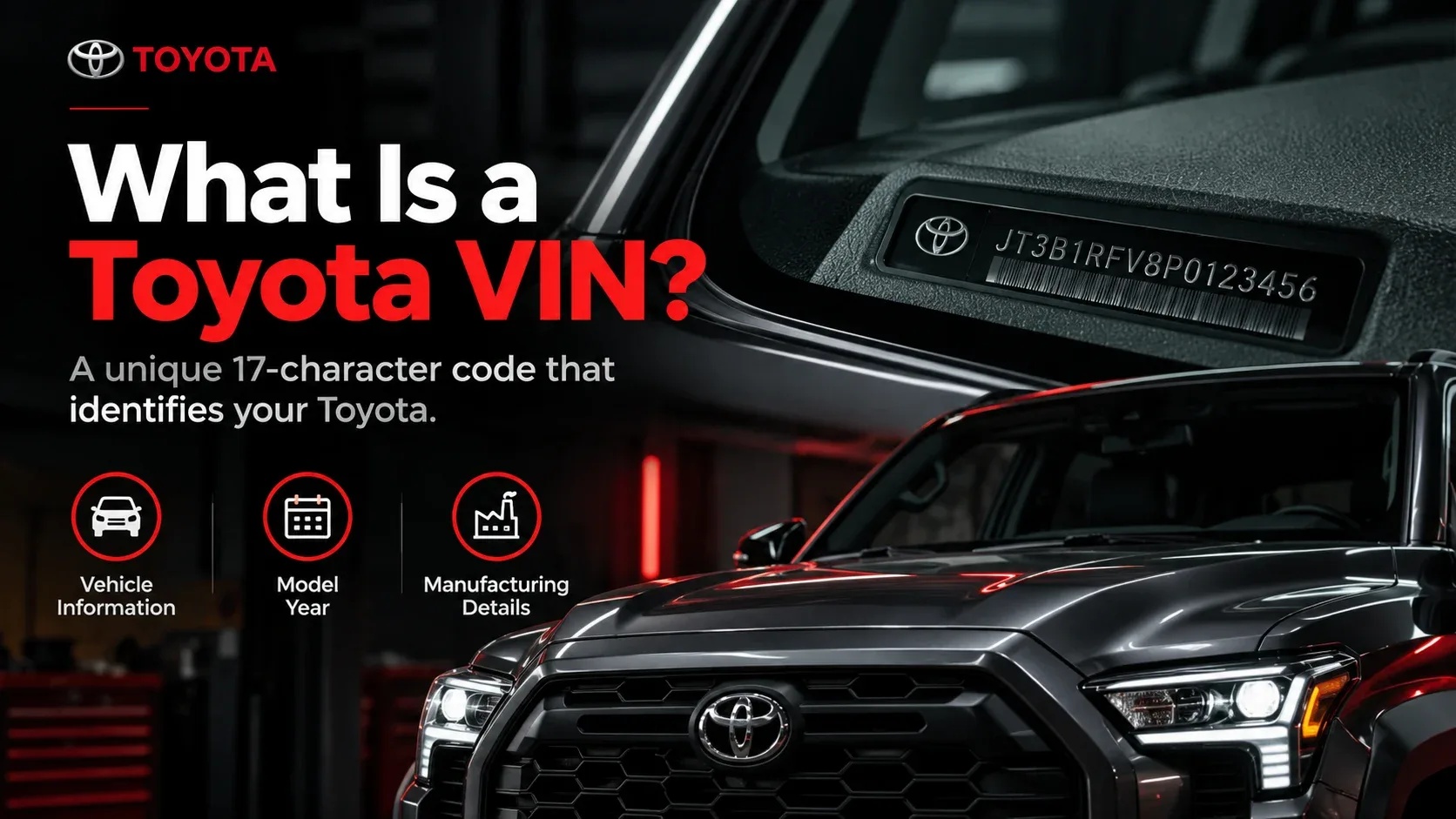 What is a Toyota VIN number and what vehicle information does it identify
