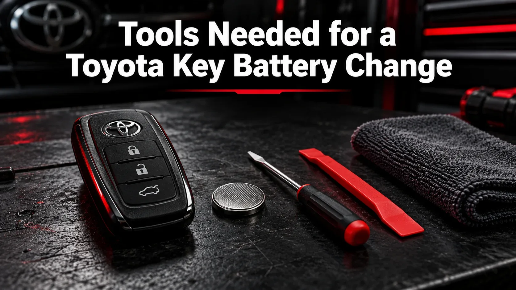 Tools required for changing Toyota key fob battery