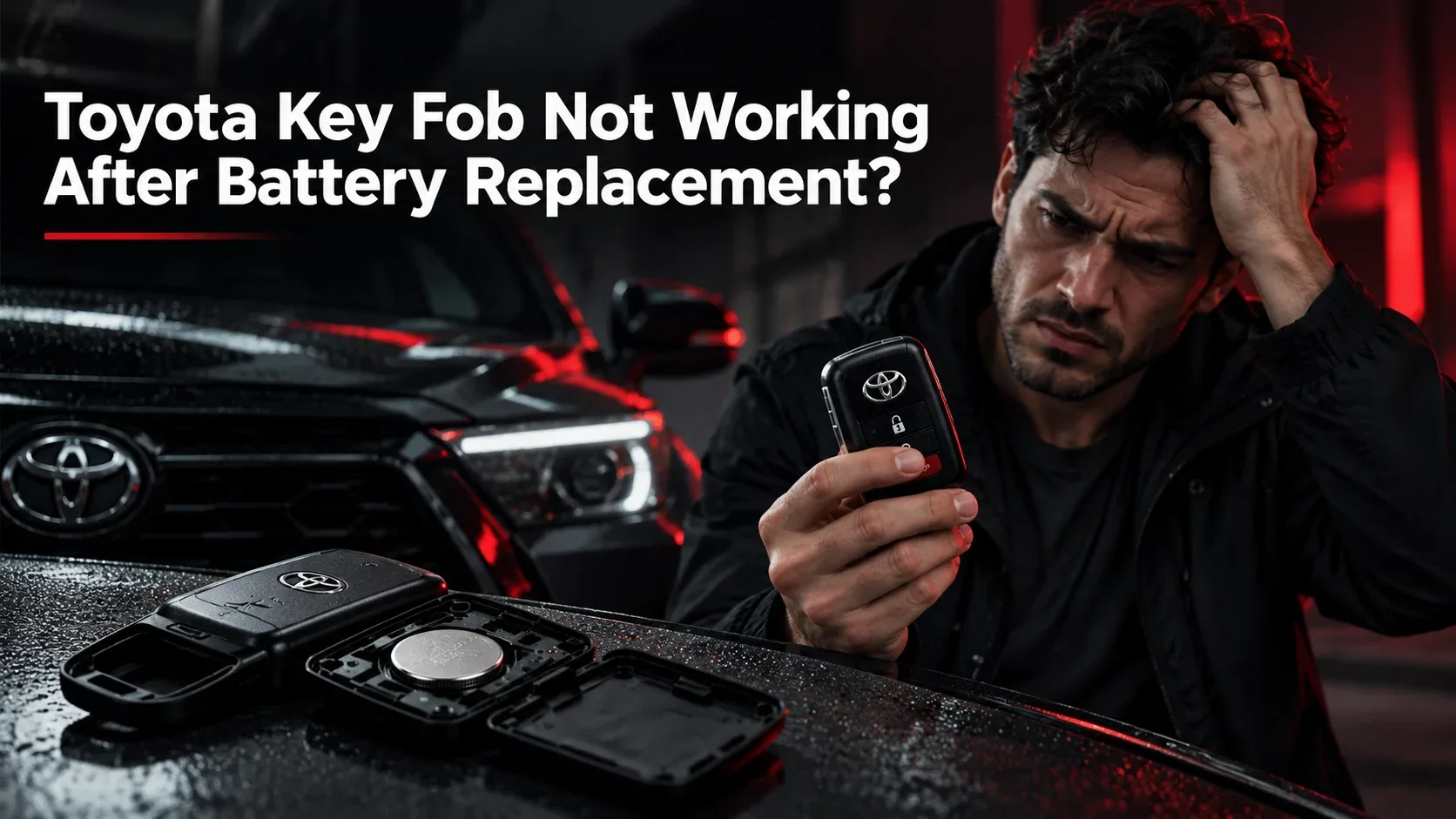 Troubleshooting a Toyota key fob after replacing its battery